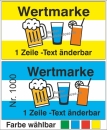 1000 Wertmarken "3 Gläser" - Text änderbar